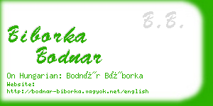 biborka bodnar business card